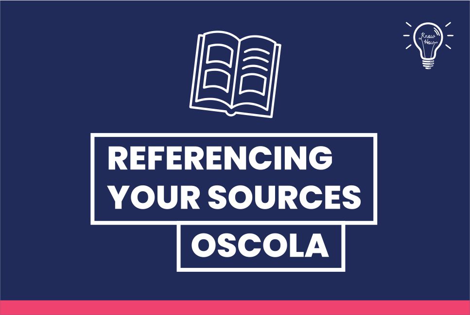 Referencing your sources using OSCOLA