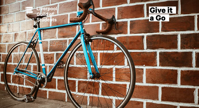 Bike against brick wal