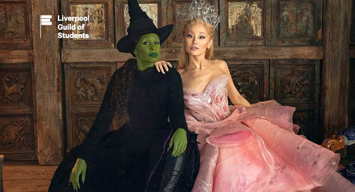 Glinda and Elphaba in Wicked (2024)